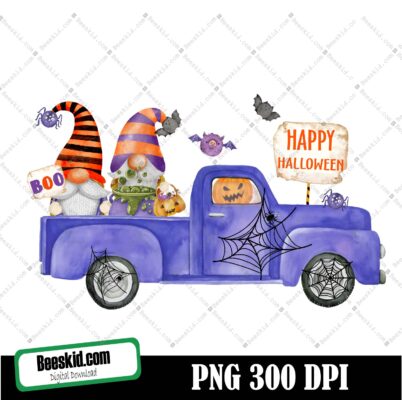 Witch Gnome with Truck Halloween Clipart, Halloween PNG, Halloween Truck PNG, Halloween Gnomes, Halloween Gnome Sublimation, Halloween Designs, Truck, Pumpkins,Western png