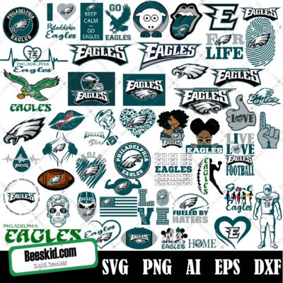 Philadelphia Eagles Svg Bundle, Nfl Teams Svg, Nfl Svg, Football Svg, Sport Bundle, Png, Jpg, Dxf