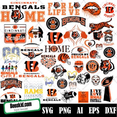 Cincinnati Bengals Svg, Cincinnati Bengals Football Teams Svg, Bundle Files, Nfl Teams Svg, Nfl Svg, Png, Dxf, Instant Download