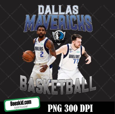 Kyrie Irving and Luka Doncic Dallas Mavs Png, Rap Png, Vintage Png