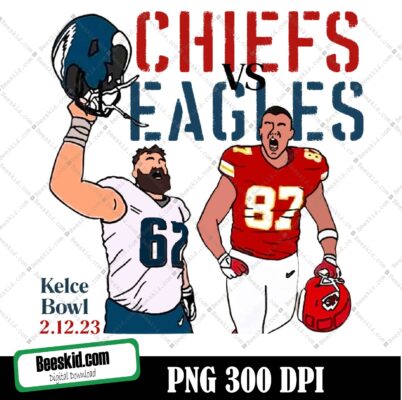Kelce Bowl Superbowl 2023 Png, Kelce Brothers Png, Jason Kelce vs Travis Kelce Png For Fan, Super Bowl 57, Philadelphia Vs Kansas City