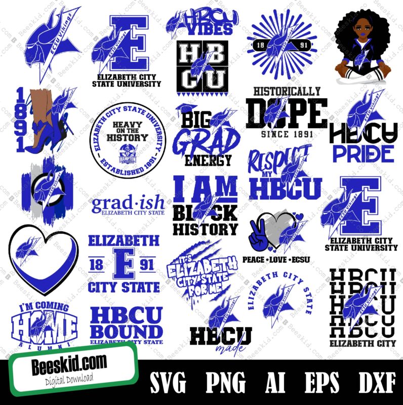 Elizabeth City State University Svg, Hbcu Svg Collections, Hbcu Svg ...