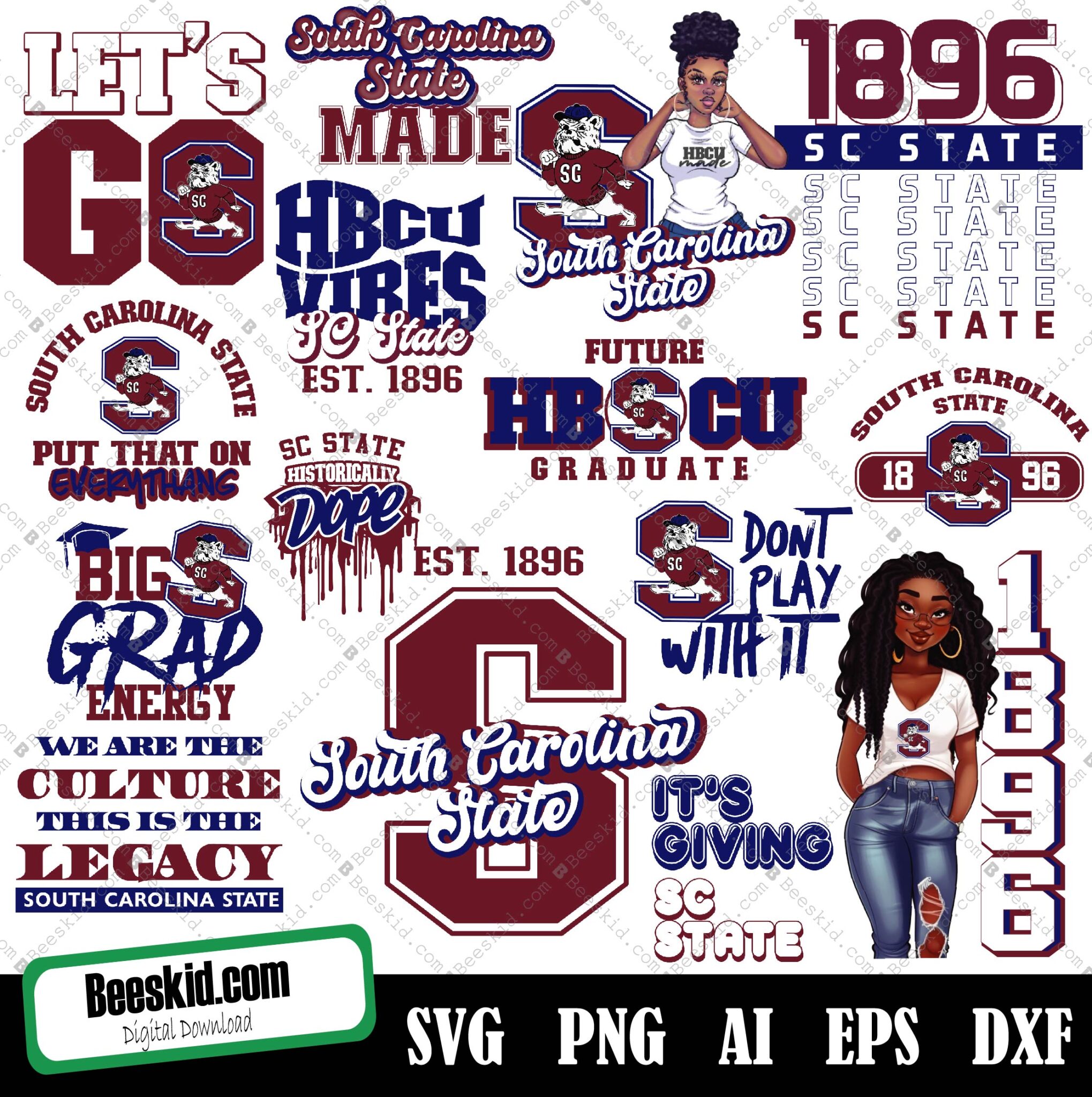 University of South Carolina Svg, Hbcu Collection, New Hbcu 2023, Hbcu ...