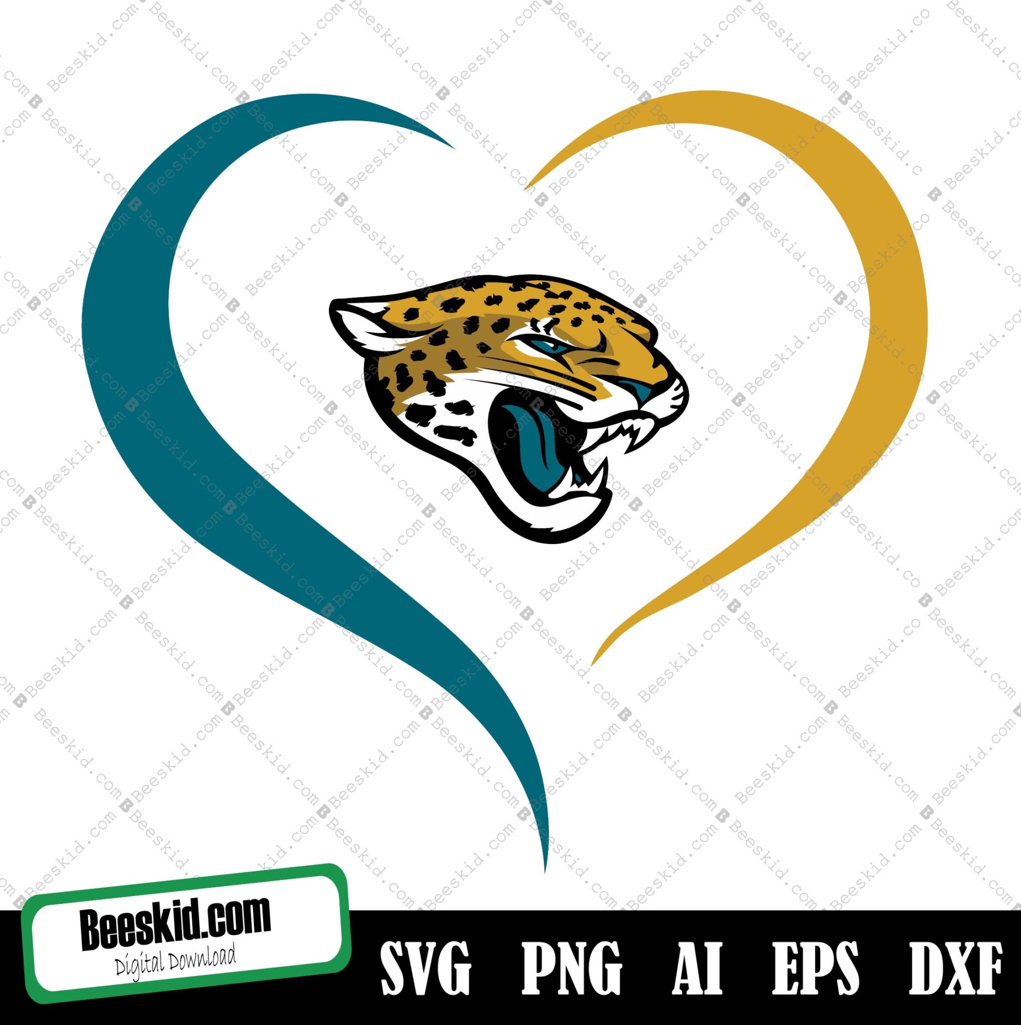 Jacksonville Jaguars Heart Logo Svg, Cincinnati Bengals Svg, Sport Svg ...