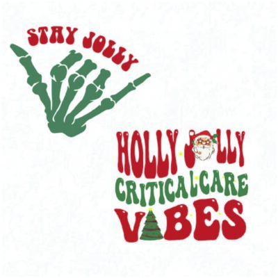 Holly Jolly Critical Care Vibes Svg, Christmas Svg, Holiday Svg, Svg For Cricut, Sublimation Designs